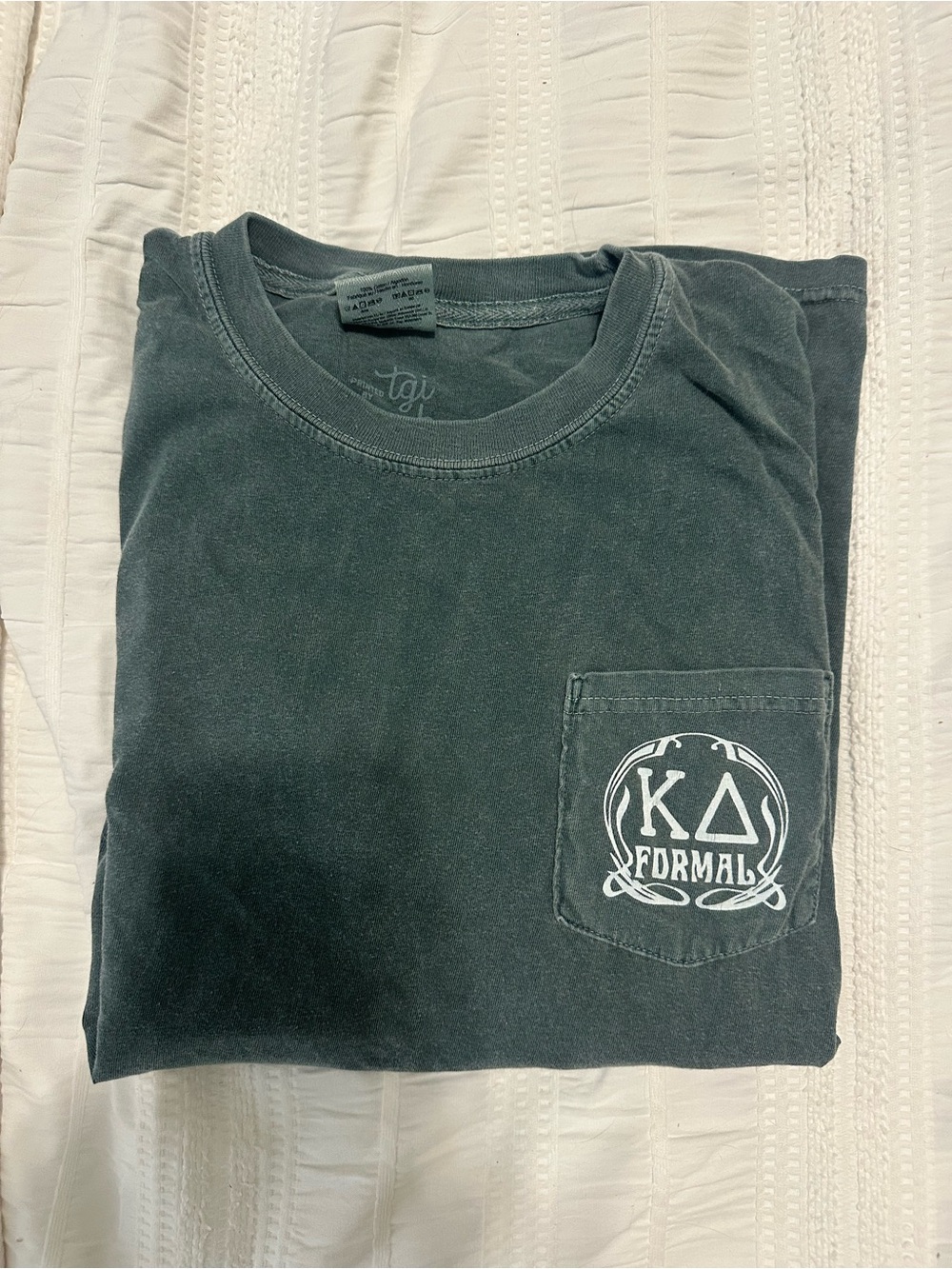 Kappa Delta Pocket Tee - Dark Green Shirt